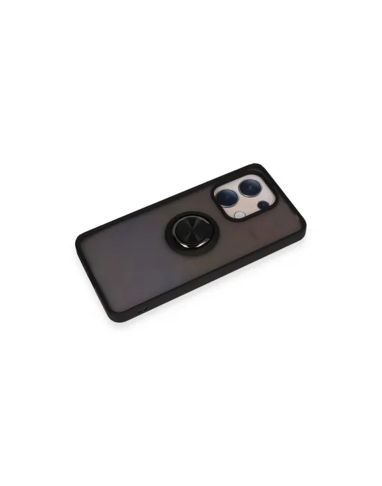 Xiaomi Redmi Note 13 4g Kılıf Montreal Yüzüklü Silikon Kapak - Siyah