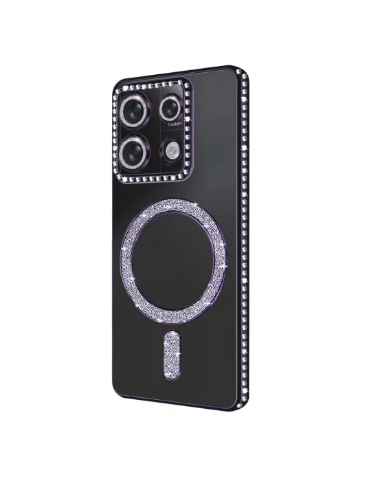 Xiaomi Redmi Note 13 Pro 4g Joke Simli Magneticsafe Kılıf - Derin Mor