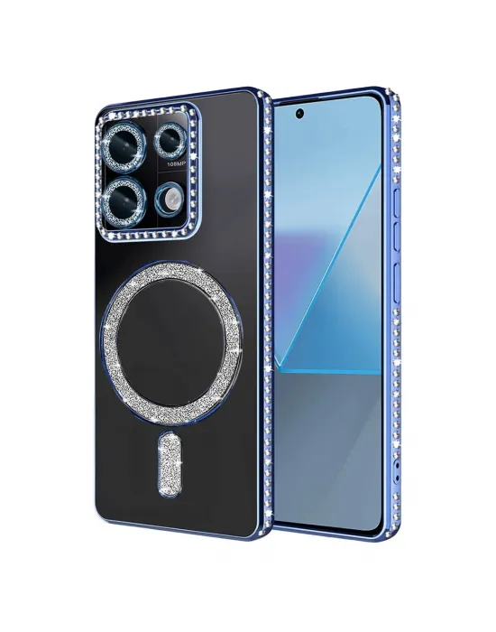 Xiaomi Redmi Note 13 Pro 4g Joke Simli Magneticsafe Kılıf - Mavi