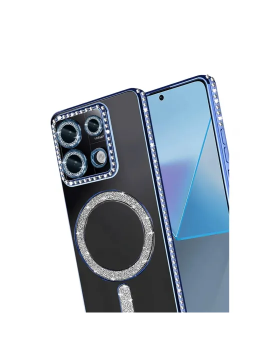 Xiaomi Redmi Note 13 Pro 4g Joke Simli Magneticsafe Kılıf - Mavi