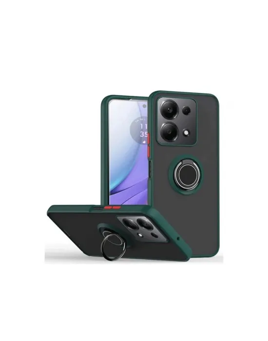 Xiaomi Redmi Note 13 Pro 4g Montreal Yüzüklü Silikon Kapak - Yeşil