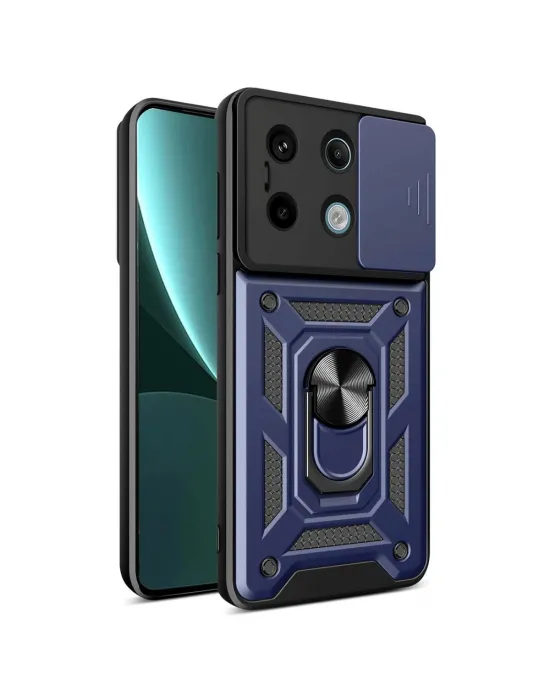 Xiaomi Redmi Note 13 Pro 4g Pars Lens Yüzüklü Silikon - Lacivert