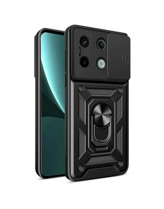 Xiaomi Redmi Note 13 Pro 4g Pars Lens Yüzüklü Silikon - Siyah
