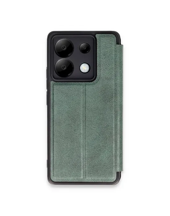 Xiaomi Redmi Note 13 Pro 5g Kılıf Flip Cover - Koyu Yeşil