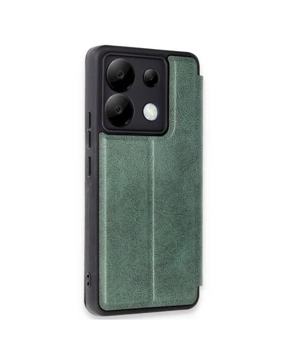Xiaomi Redmi Note 13 Pro 5g Kılıf Flip Cover - Koyu Yeşil