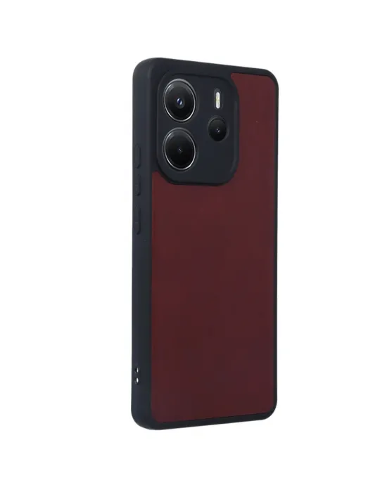 Xiaomi Redmi Note 14 4g Kılıf Aras Deri Kapak - Bordo