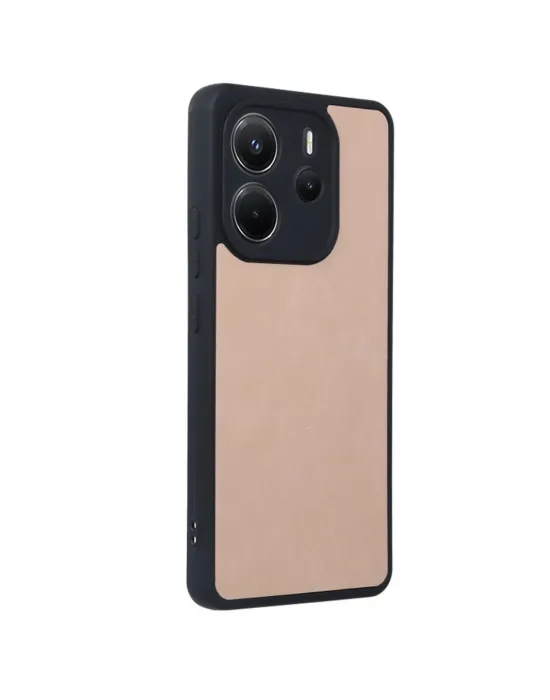 Xiaomi Redmi Note 14 4g Kılıf Aras Deri Kapak - Pudra