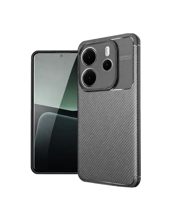 Xiaomi Redmi Note 14 4g Kılıf Auto Focus Karbon Kapak - Gri