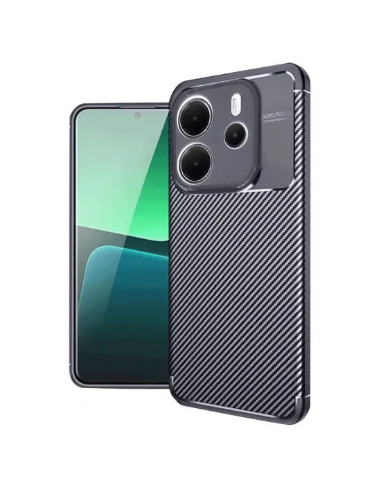 Xiaomi Redmi Note 14 4g Kılıf Auto Focus Karbon Kapak - Lacivert