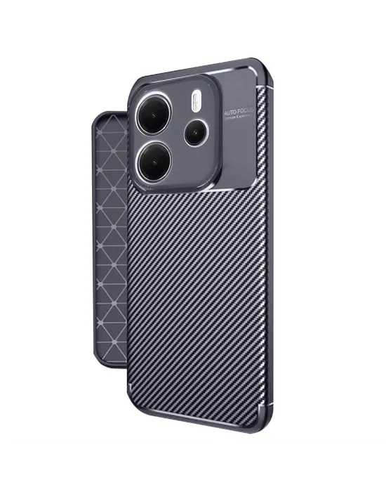 Xiaomi Redmi Note 14 4g Kılıf Auto Focus Karbon Kapak - Lacivert