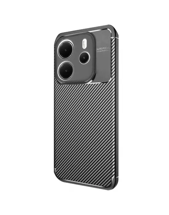 Xiaomi Redmi Note 14 4g Kılıf Auto Focus Karbon Kapak - Siyah