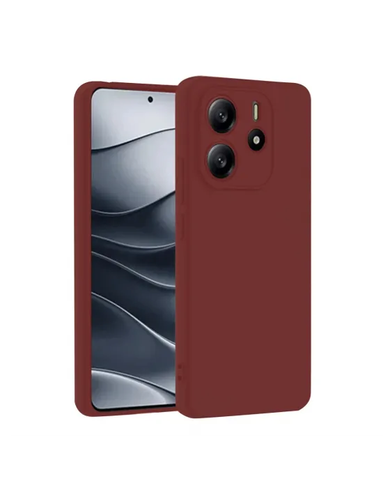 Xiaomi Redmi Note 14 4g Kılıf First Silikon - Bordo