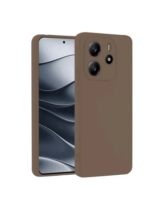 Xiaomi Redmi Note 14 4g Kılıf First Silikon - Kahverengi