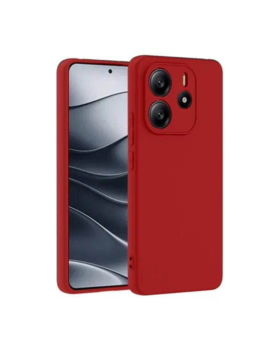 Xiaomi Redmi Note 14 4g Kılıf First Silikon - Kırmızı