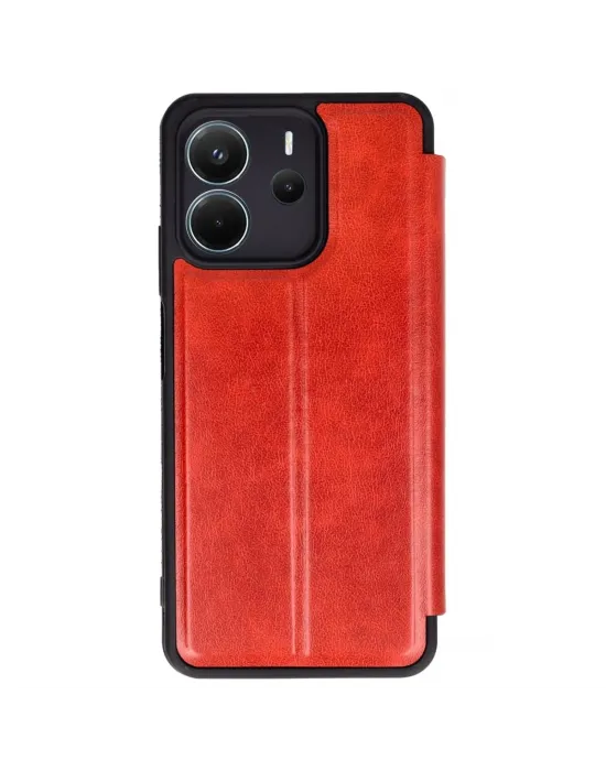 Xiaomi Redmi Note 14 4g Kılıf Flip Cover - Kırmızı