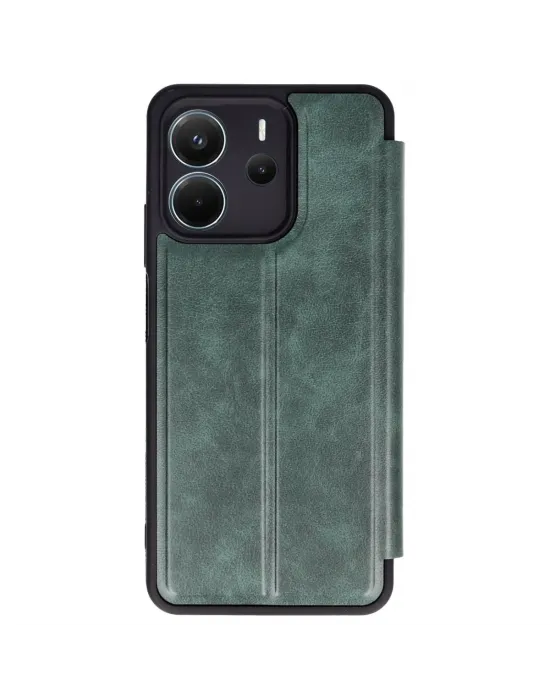 Xiaomi Redmi Note 14 4g Kılıf Flip Cover - Koyu Yeşil