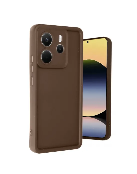 Xiaomi Redmi Note 14 4g Kılıf Viera Silikon - Kahverengi