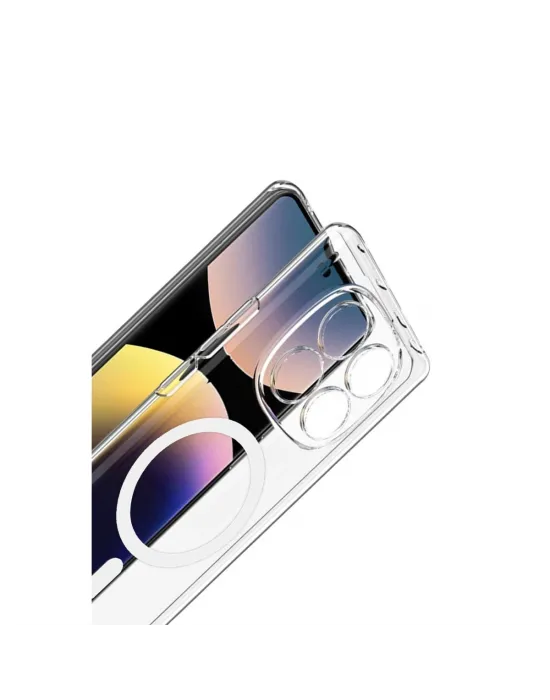 Xiaomi Redmi Note 14 Pro 4g Combo Sert Şeffaf Magsafe Kapak - Şeffaf