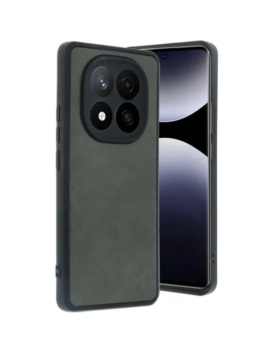 Xiaomi Redmi Note 14 Pro 4g Kılıf Aras Deri Kapak - Koyu Yeşil