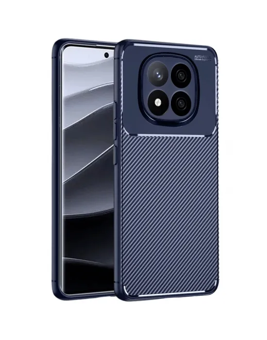 Xiaomi Redmi Note 14 Pro 4g Kılıf Auto Focus Karbon Kapak - Lacivert