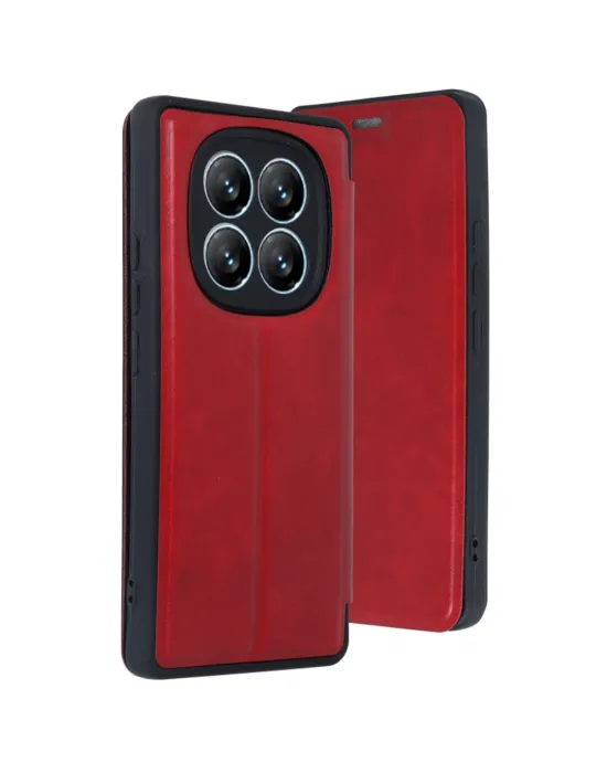 Xiaomi Redmi Note 14 Pro 4g Kılıf Flip Cover - Kırmızı