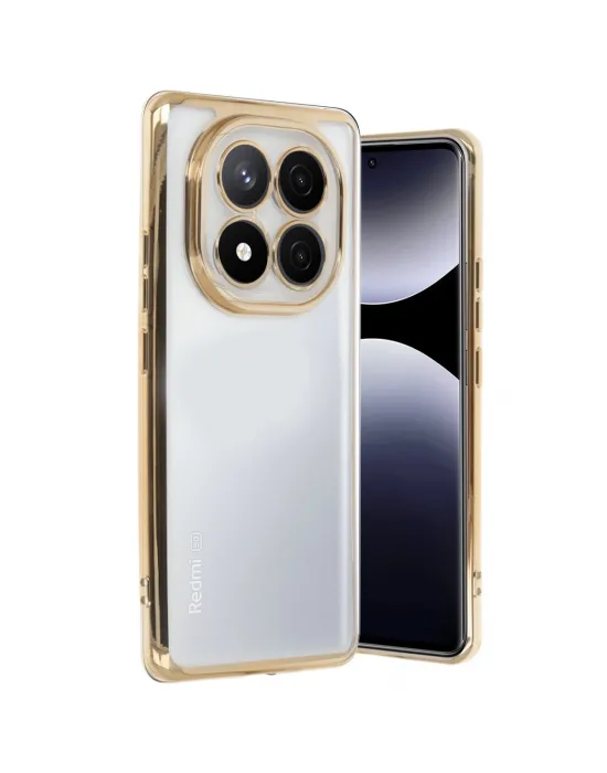 Xiaomi Redmi Note 14 Pro 4g Kılıf Razer Lensli Silikon - Gold