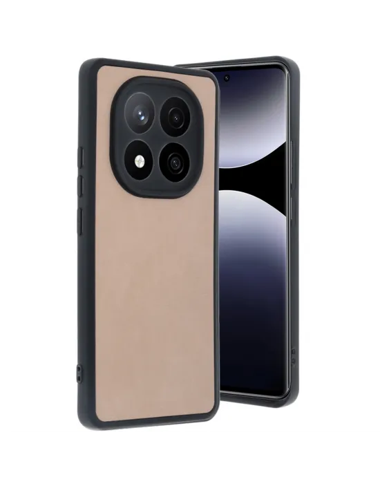 Xiaomi Redmi Note 14 Pro 5g Kılıf Aras Deri Kapak - Pudra