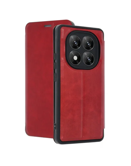 Xiaomi Redmi Note 14 Pro 5g Kılıf Flip Cover - Kırmızı