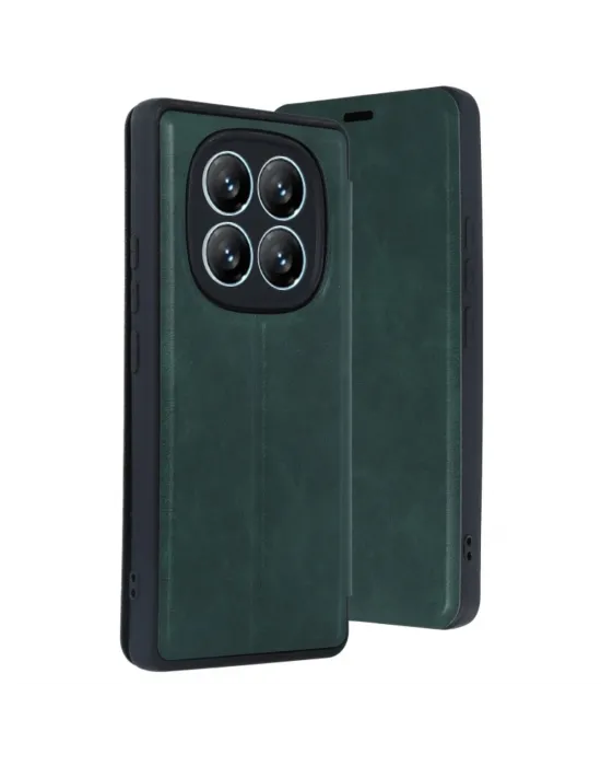 Xiaomi Redmi Note 14 Pro 5g Kılıf Flip Cover - Koyu Yeşil