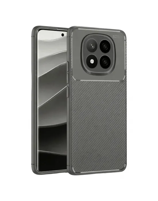 Xiaomi Redmi Note 14 Pro Plus Kılıf Auto Focus Karbon Kapak - Gri