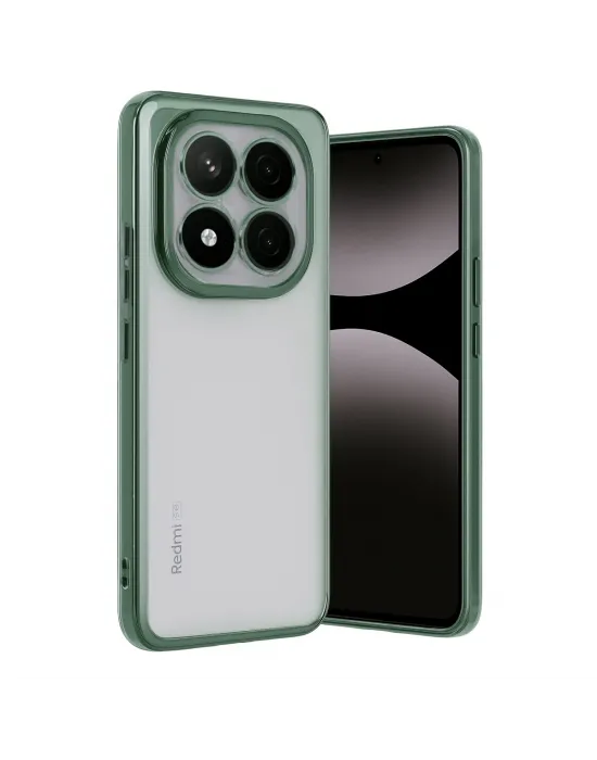Xiaomi Redmi Note 14 Pro Plus Kılıf Razer Lensli Silikon - Yeşil