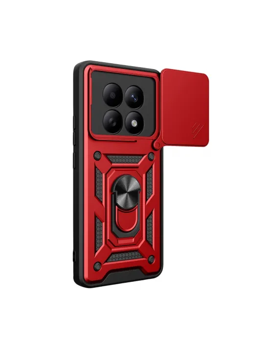 Xiaomi Redmi Note 15 4g Pars Lens Yüzüklü Silikon - Kırmızı