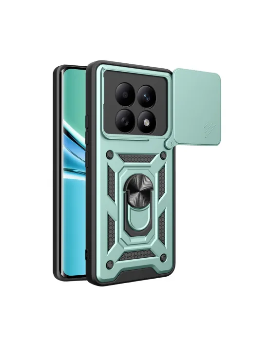 Xiaomi Redmi Note 15 4g Pars Lens Yüzüklü Silikon - Yeşil