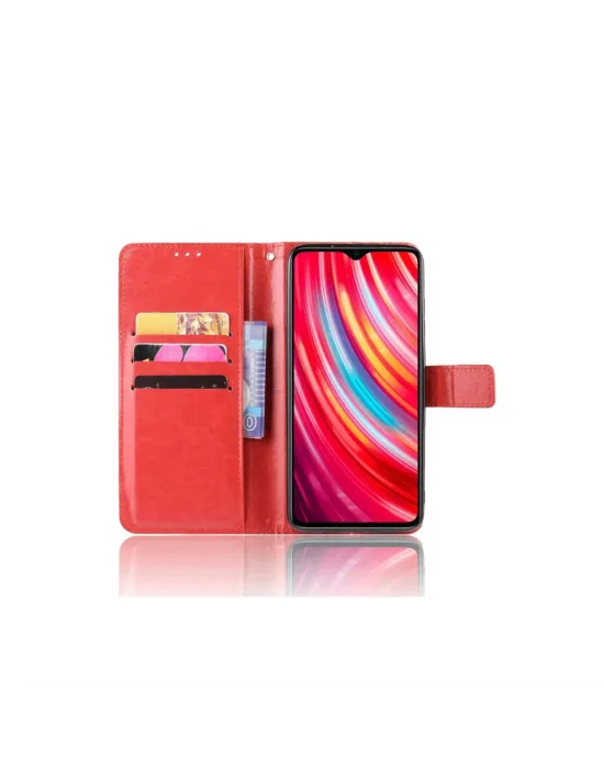 Xiaomi Redmi Note 8 Pro Kılıf Trend S Plus Kapaklı Kılıf - Kırmızı