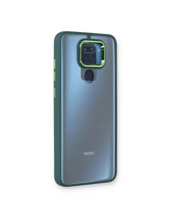 Xiaomi Redmi Note 9 Kılıf Dora Kapak - Haki Yeşil