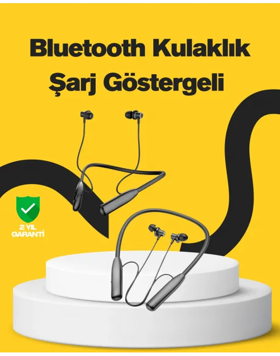 Y12 Bluetooth Boyun Bantlı Kulaklık – 100 Saat Pil, Bluetooth 5.3, Dokunmatik Kontrol