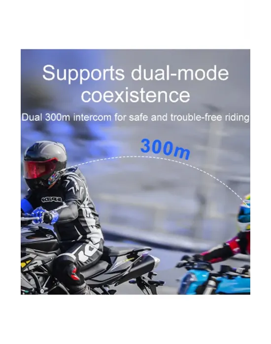 Y20 Max Motosiklet Bluetooth 5.3 Kask Intercom 2 Kişi 300 Metre Eşleşme Özellikli