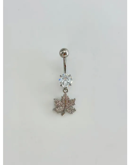 Yaprak Detaylı Göbek Piercing - Pg0158