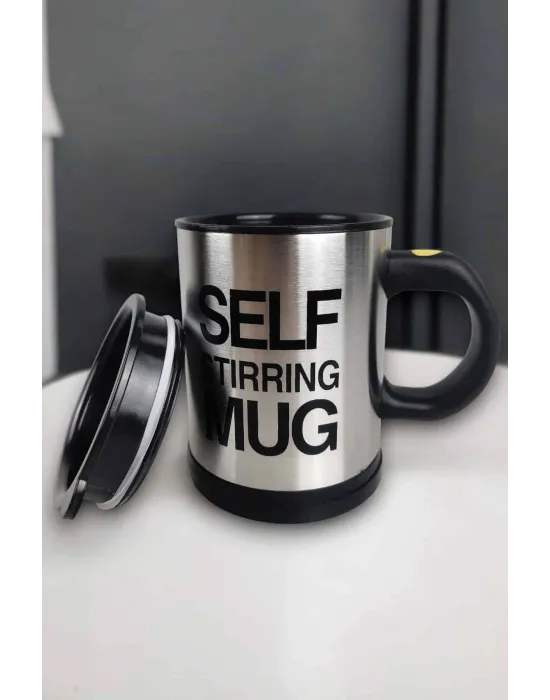 Yazılı Mug Kupa Karıştırıcı Özelliği Ve Paslanmaz Çelik