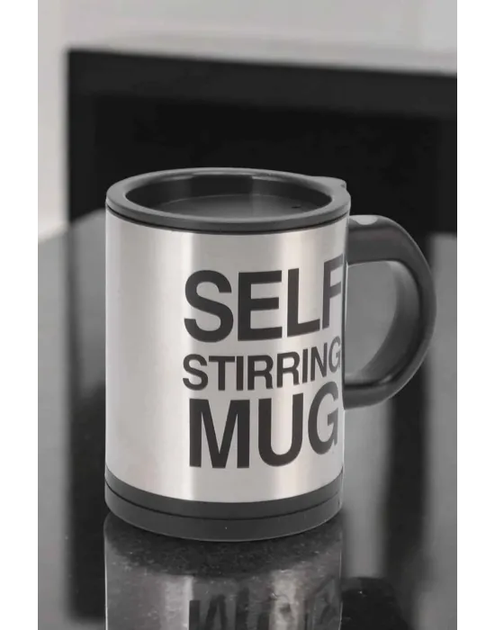 Yazılı Mug Kupa Karıştırıcı Özelliği Ve Paslanmaz Çelik