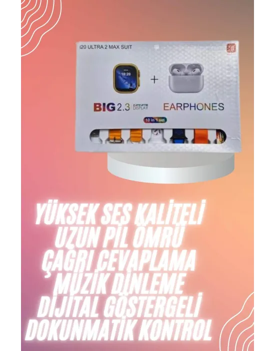 Yeni Nesil 7 Kordonlu Arama Bildirim Özellikli Kulaklık Hediyeli Akıllı Saat