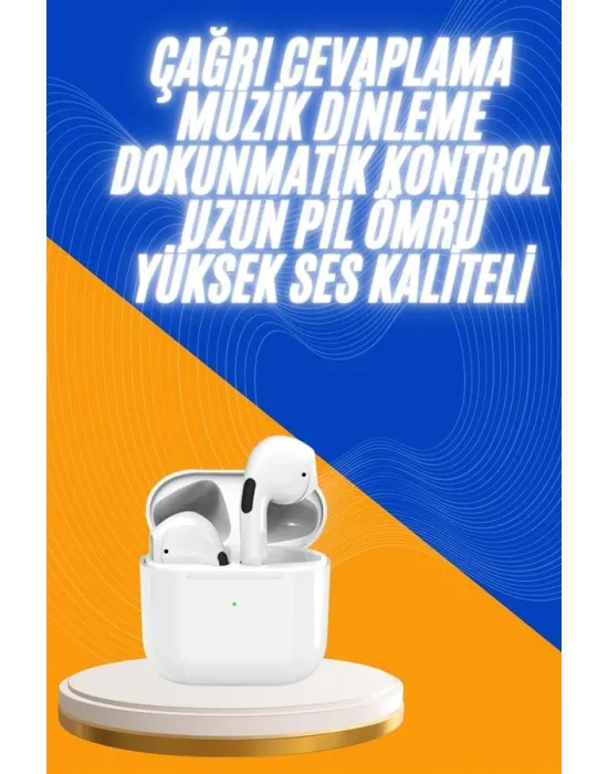 Yeni Nesil Bluetooth Kulaklık Beyaz Çağrı Cevaplayabilen Kablosuz