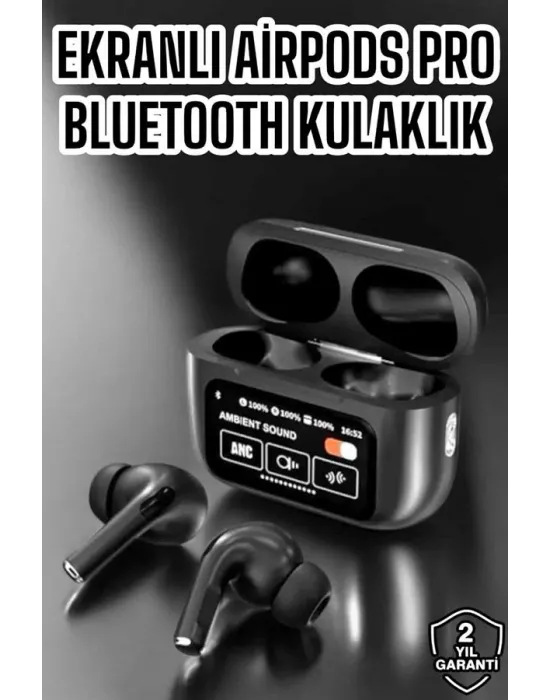 Yeni Nesil Bluetooth Kulaklık Ekranlı Yüksek Ses Kaliteli Uzun Şarj Süreli