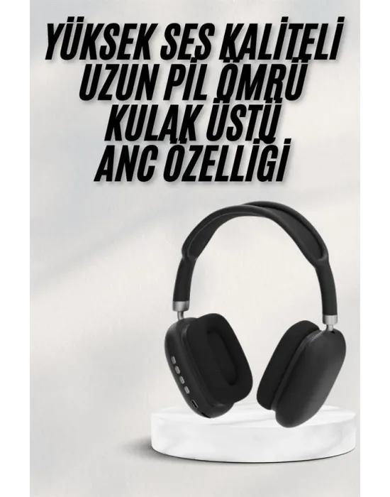Yeni Nesil Bluetooth Kulaklık Kulak Üstü Anc Özelliği Yüksek Ses Kaliteli