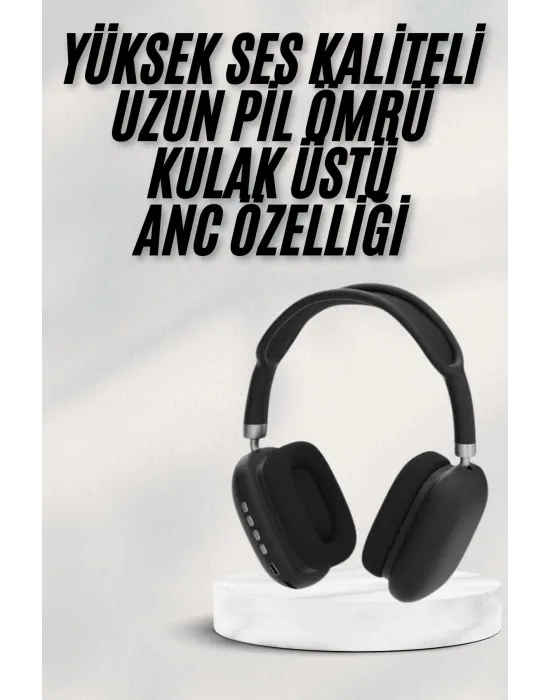 Yeni Nesil Bluetooth Kulaklık Kulak Üstü Anc Özelliği Yüksek Ses Kaliteli