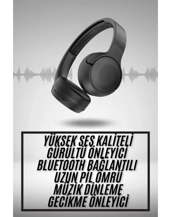 Yeni Nesil Kulak Üstü Bluetooth Kulaklık Type-c Girişli Yüksek Ses Kaliteli