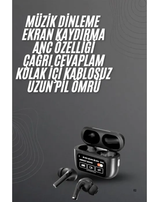 Yeni Nesil Pro Ekranlı Bluetooth Kulaklık 5.0 Bluetooth