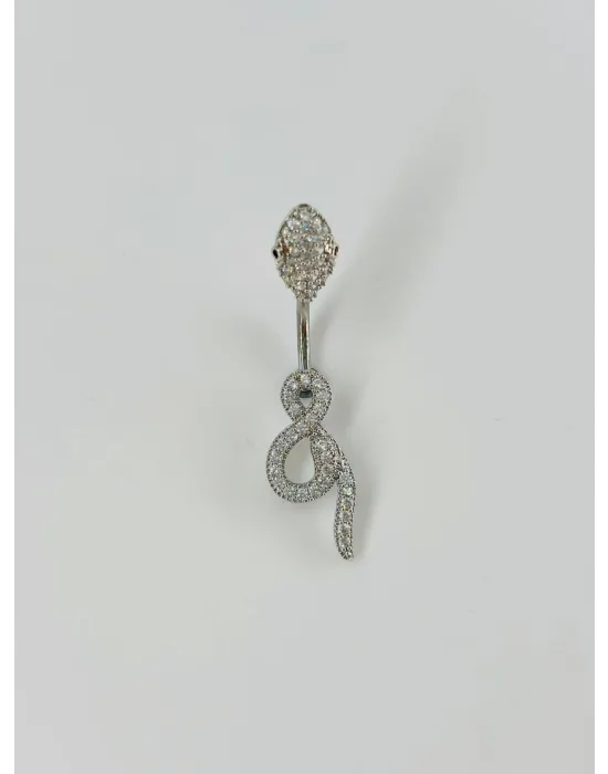 Yılan Detaylı Göbek Piercing - Pg0056