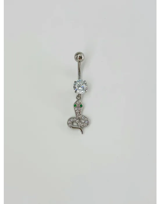 Yılan Detaylı Göbek Piercing - Pg0078