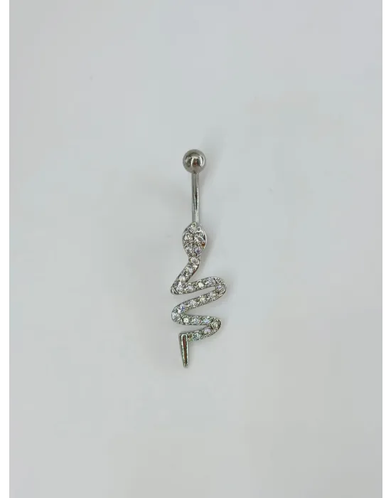Yılan Detaylı Göbek Piercing - Pg0123